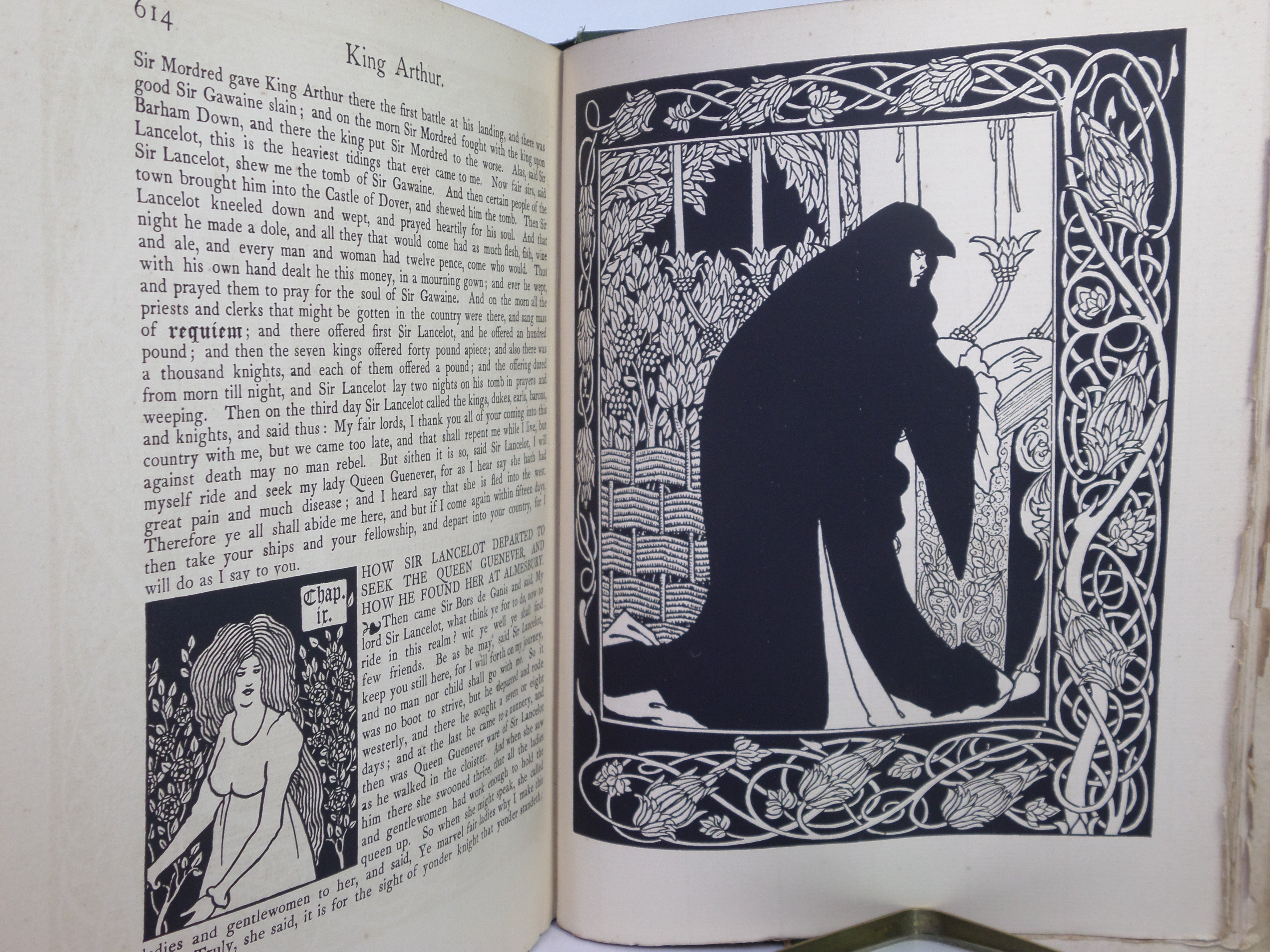 LE MORTE D'ARTHUR BY SIR THOMAS MALORY 1909 AUBREY BEARDSLEY SECOND EDITION