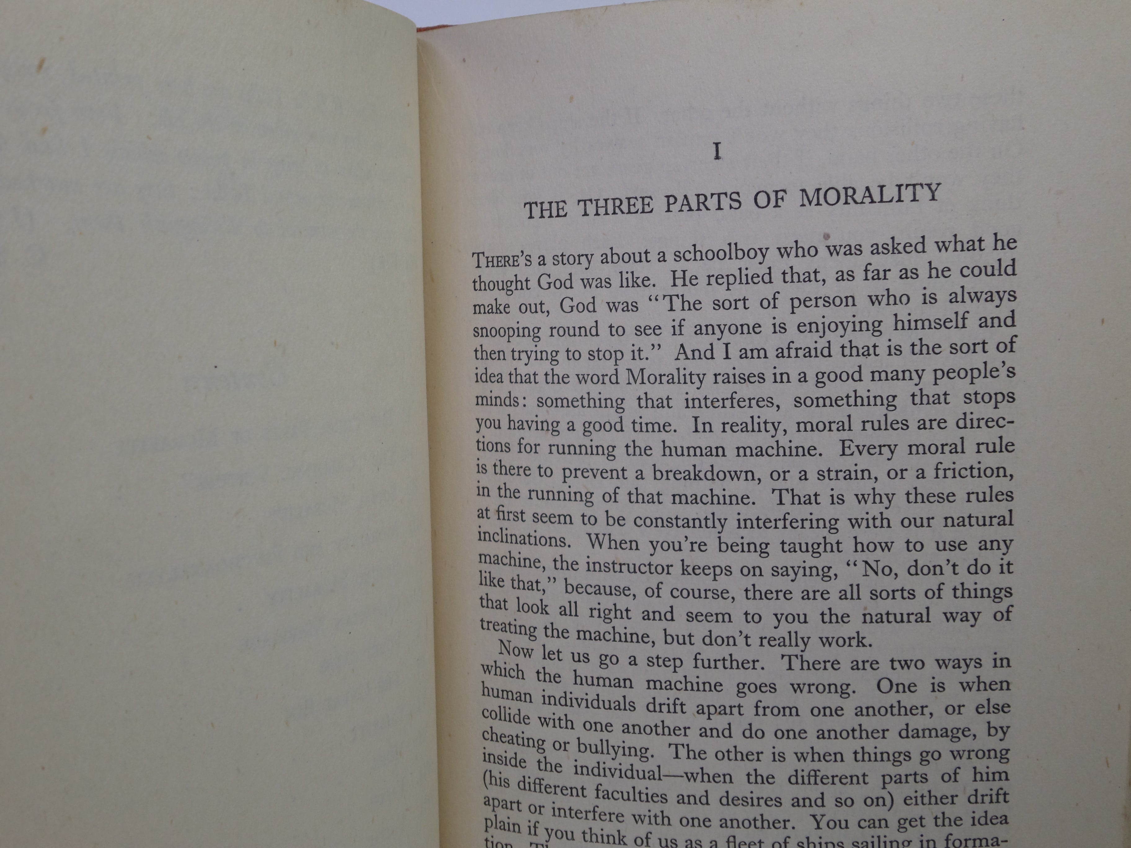 CHRISTIAN BEHAVIOUR BY C. S. LEWIS 1943 FIRST EDITION