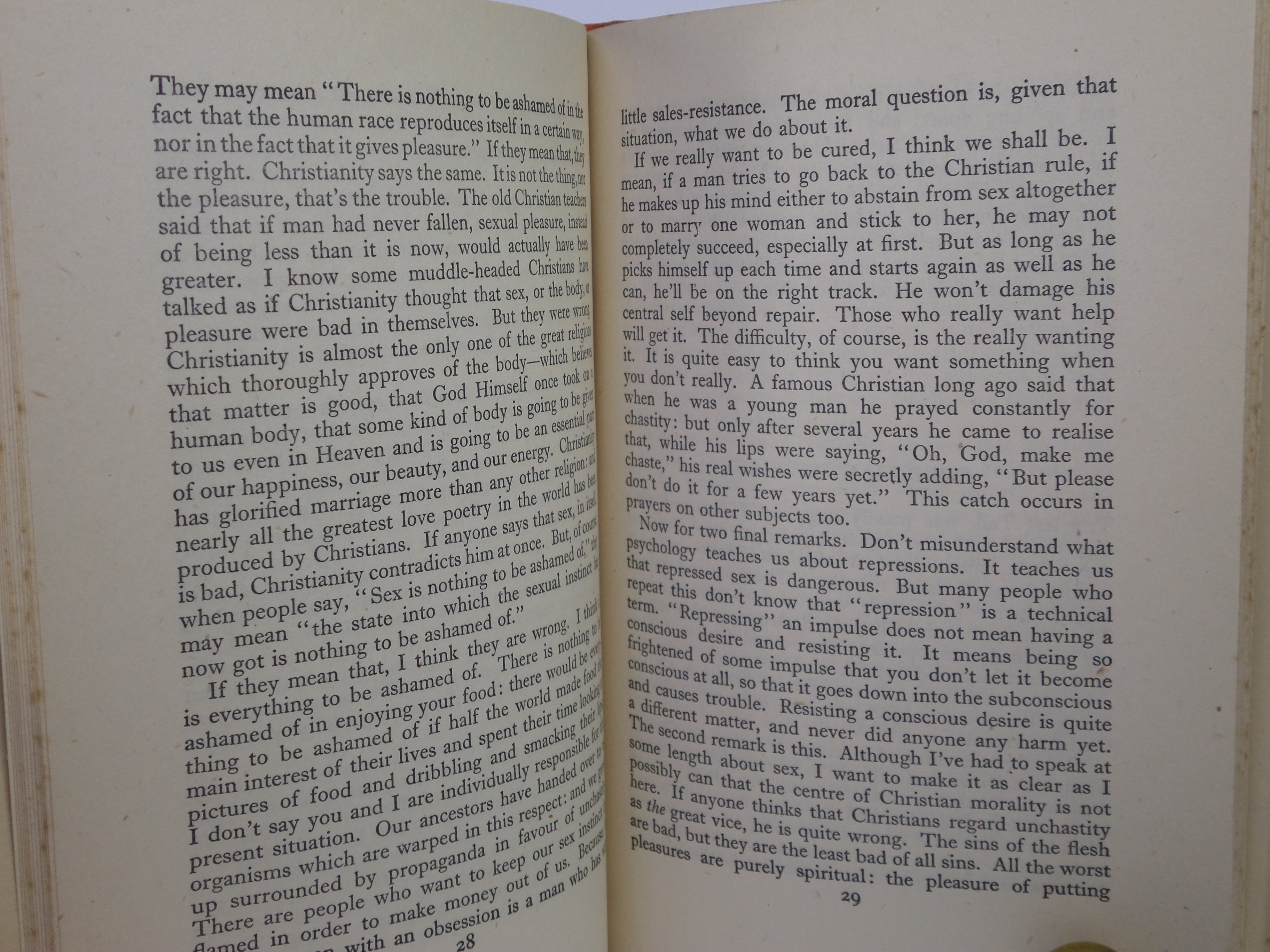 CHRISTIAN BEHAVIOUR BY C. S. LEWIS 1943 FIRST EDITION