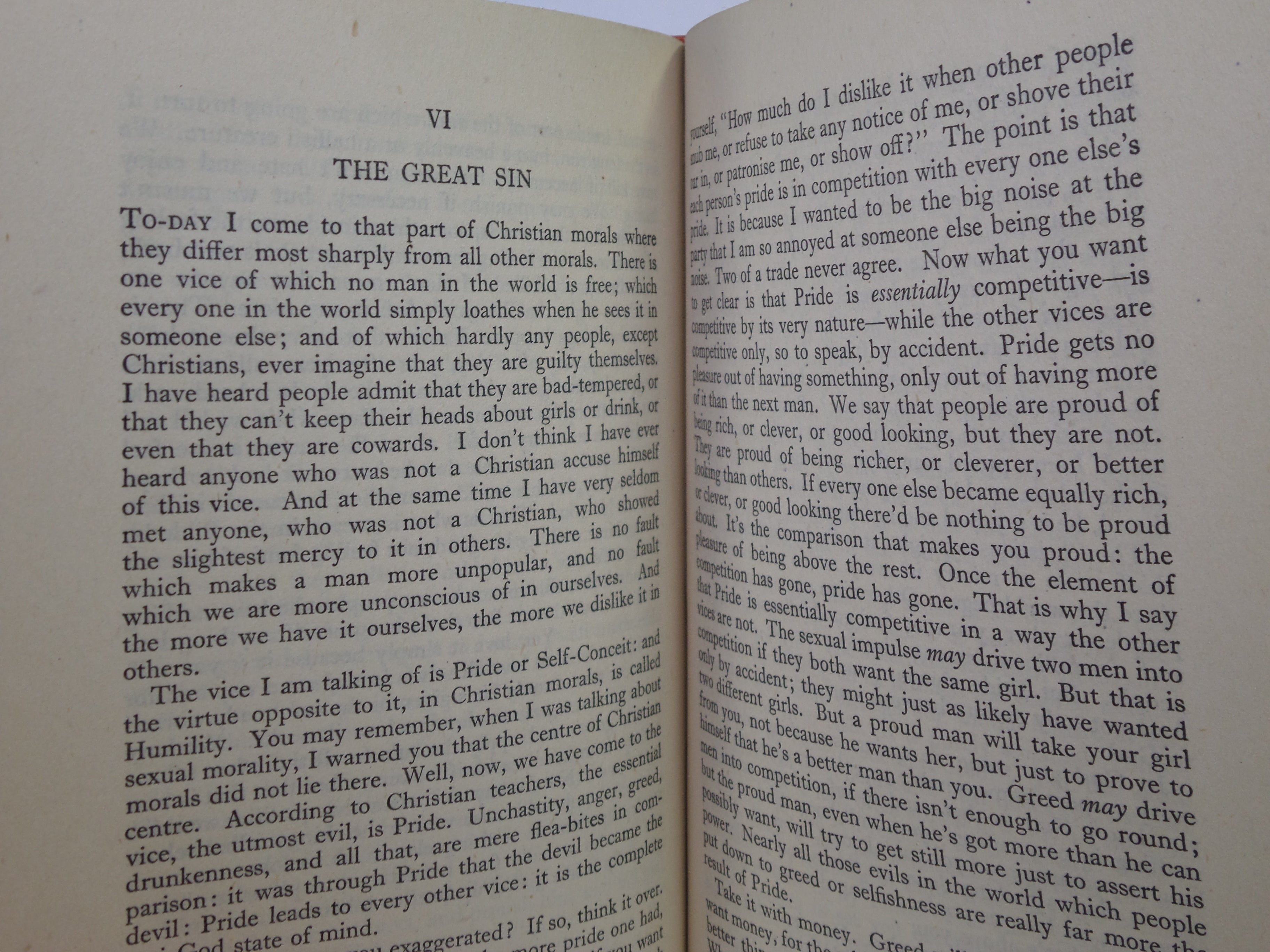 CHRISTIAN BEHAVIOUR BY C. S. LEWIS 1943 FIRST EDITION