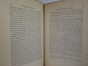 ESSAY ON THE RESOLUTION OF ALGEBRAIC EQUATIONS BY GRIFFIN WILSON 1799