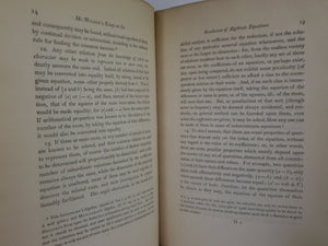 ESSAY ON THE RESOLUTION OF ALGEBRAIC EQUATIONS BY GRIFFIN WILSON 1799