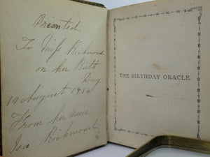 THE BIRTHDAY ORACLE 1883 MAUCHLINE WARE MINIATURE BINDING