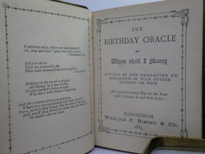 THE BIRTHDAY ORACLE 1883 MAUCHLINE WARE MINIATURE BINDING