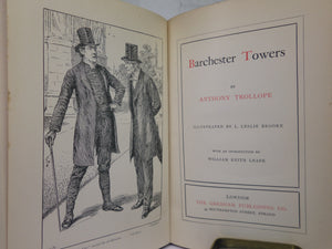 BARCHESTER TOWERS BY ANTHONY TROLLOPE 1900 DELUXE LEATHER BINDING, TALWIN MORRIS