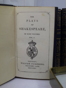 THE PLAYS OF WILLIAM SHAKESPEARE IN 9 MINIATURE VOLUMES 1825