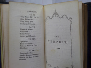 THE PLAYS OF WILLIAM SHAKESPEARE IN 9 MINIATURE VOLUMES 1825