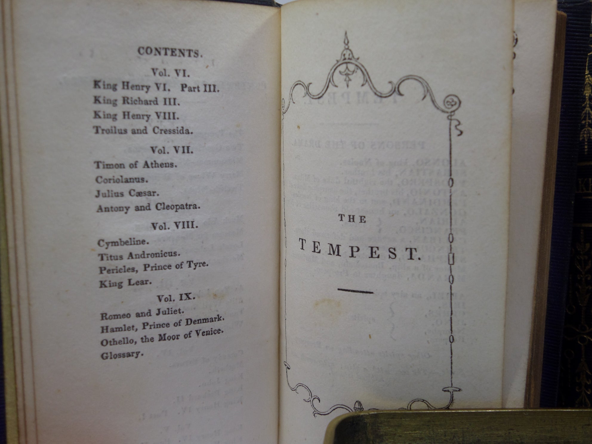 THE PLAYS OF WILLIAM SHAKESPEARE IN 9 MINIATURE VOLUMES 1825