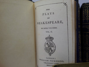 THE PLAYS OF WILLIAM SHAKESPEARE IN 9 MINIATURE VOLUMES 1825