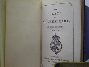 THE PLAYS OF WILLIAM SHAKESPEARE IN 9 MINIATURE VOLUMES 1825