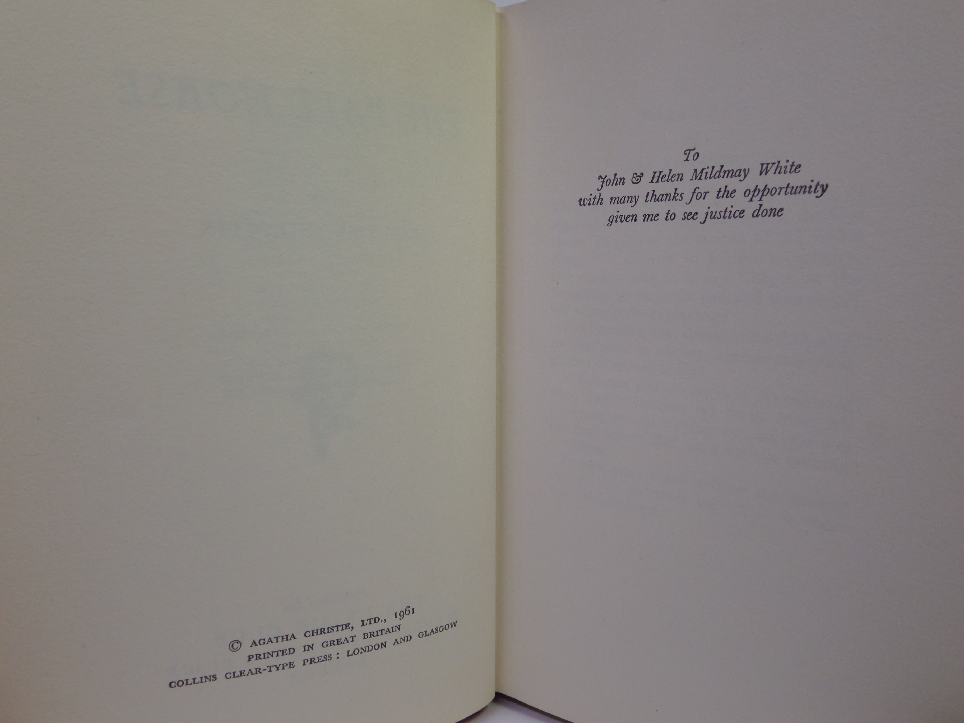 THE PALE HORSE BY AGATHA CHRISTIE 1961 FIRST EDITION