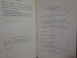 [COOKERY] INDIAN DOMESTIC ECONOMY AND RECEIPT BOOK BY ROBERT RIDDELL 1877