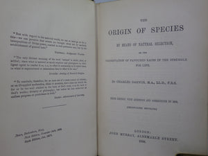 THE ORIGIN OF SPECIES BY MEANS OF NATURAL SELECTION BY CHARLES DARWIN 1888