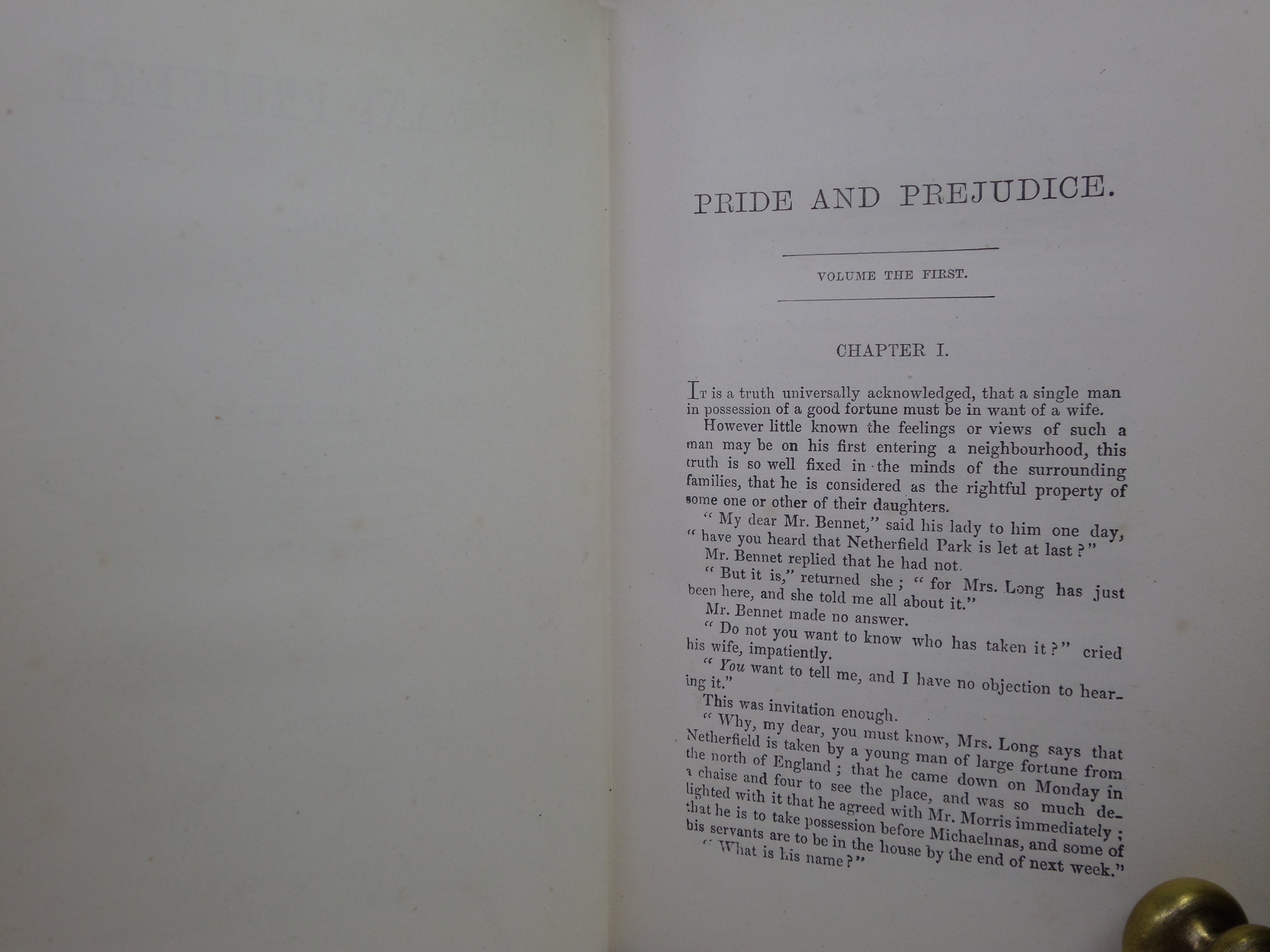 PRIDE AND PREJUDICE BY JANE AUSTEN C.1896