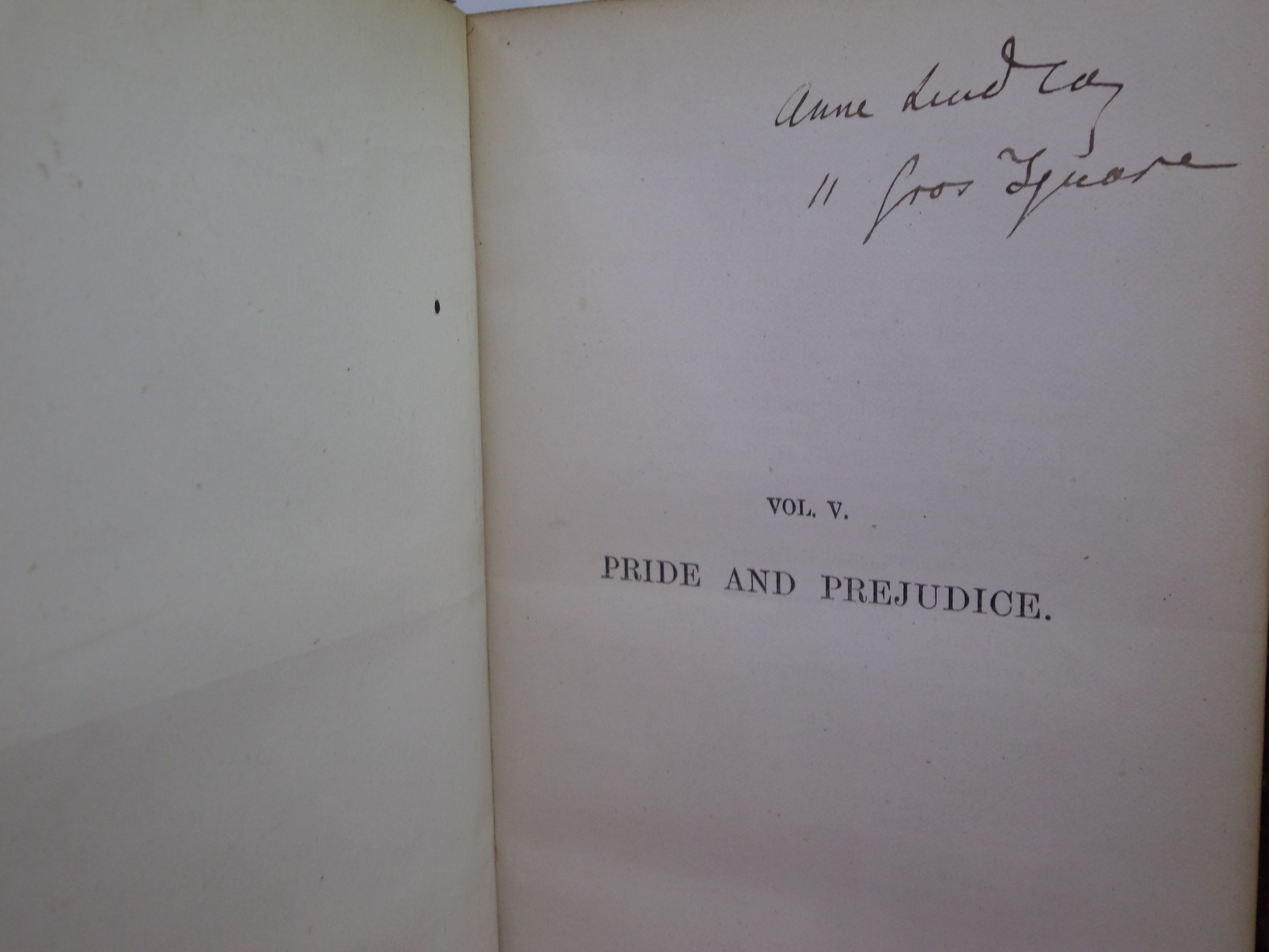 THE NOVELS OF JANE AUSTEN 1872 FINELY BOUND IN FIVE VOLUMES