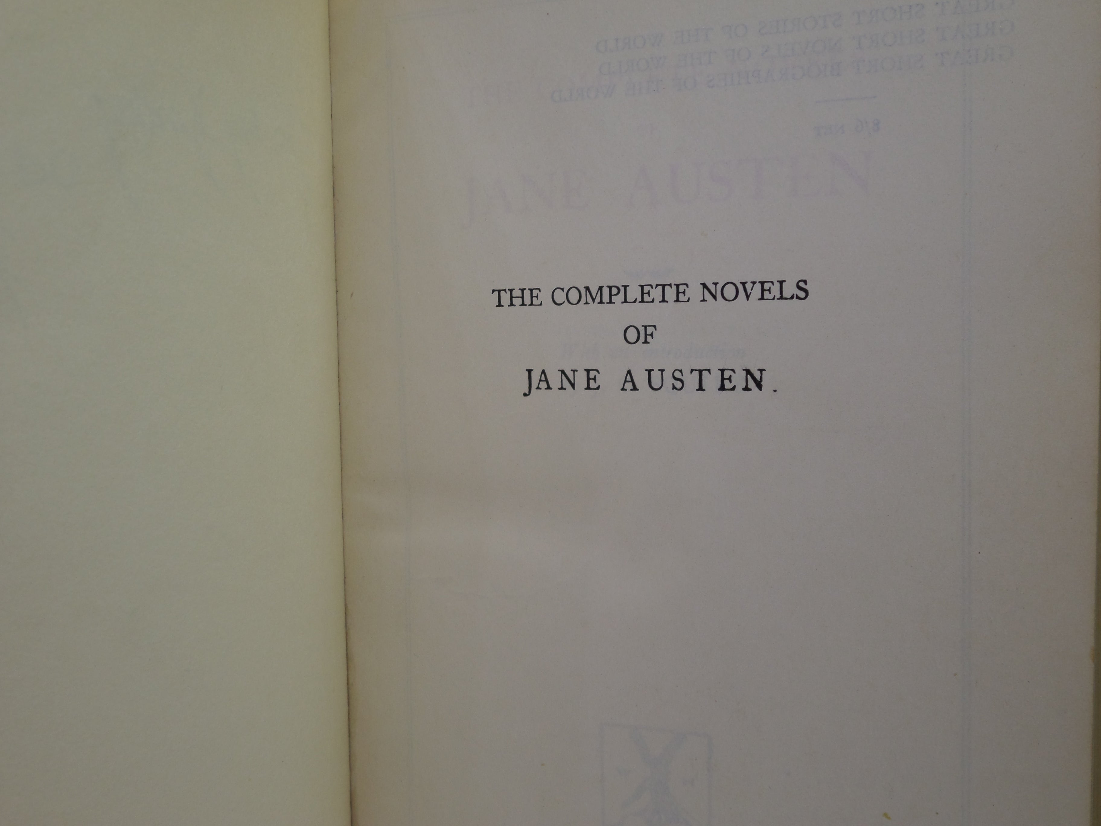 THE COMPLETE NOVELS OF JANE AUSTEN 1932 FINELY BOUND BY SANGORSKI & SUTCLIFFE