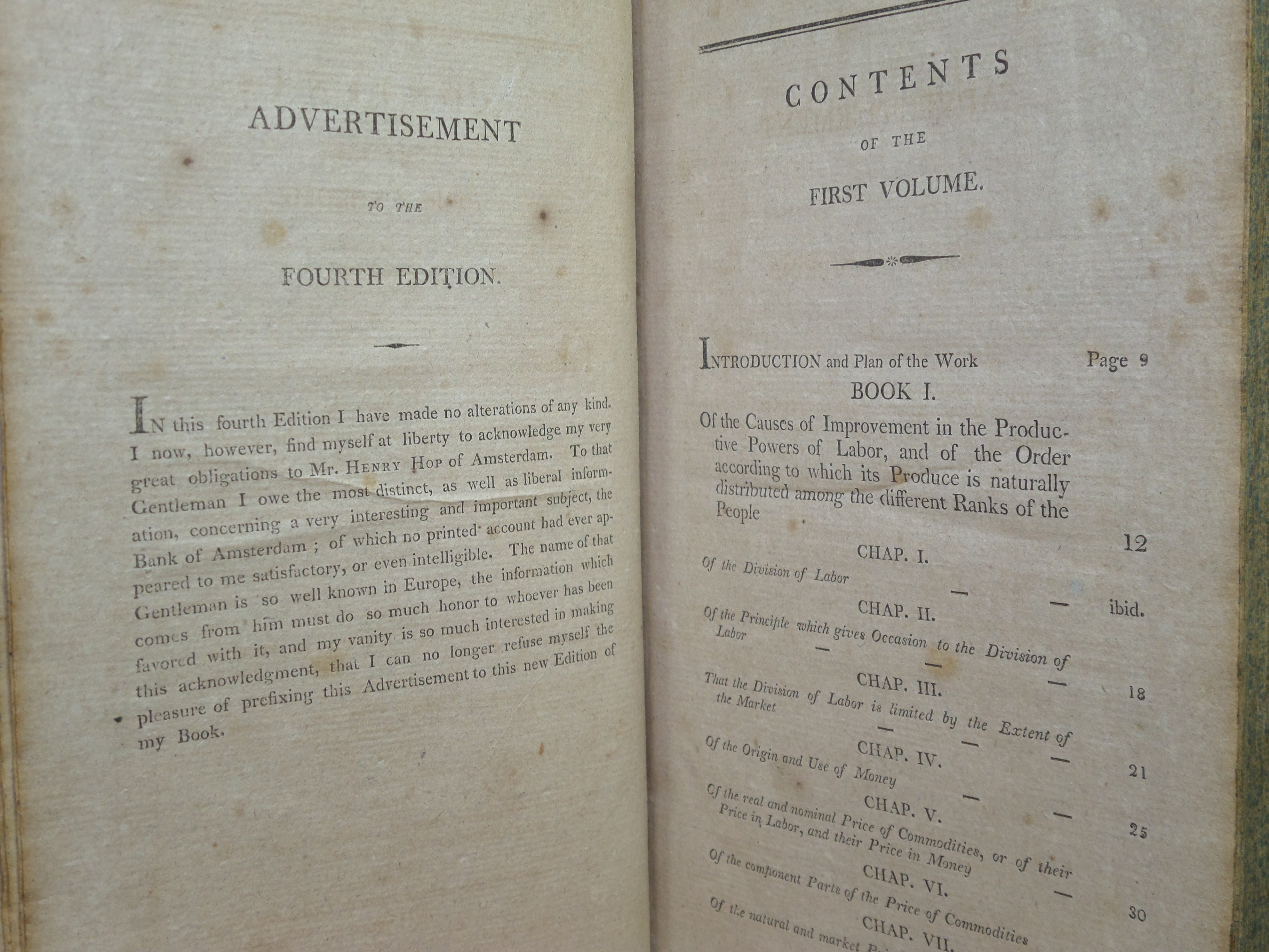 THE WEALTH OF NATIONS BY ADAM SMITH 1804 THIRD AMERICAN EDITION, LEATHER BINDING