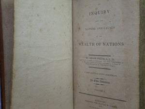 THE WEALTH OF NATIONS BY ADAM SMITH 1804 THIRD AMERICAN EDITION, LEATHER BINDING