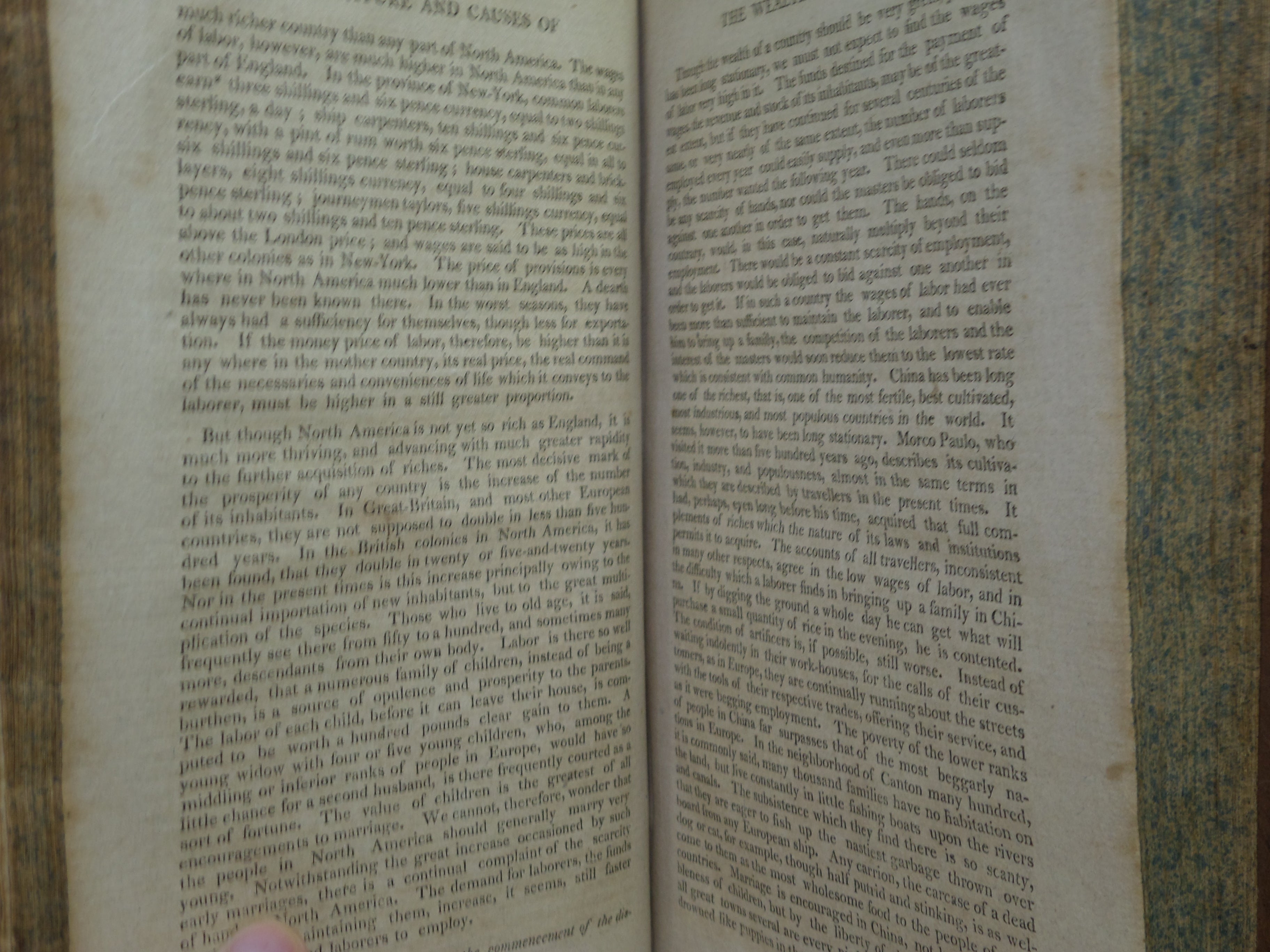 THE WEALTH OF NATIONS BY ADAM SMITH 1804 THIRD AMERICAN EDITION, LEATHER BINDING