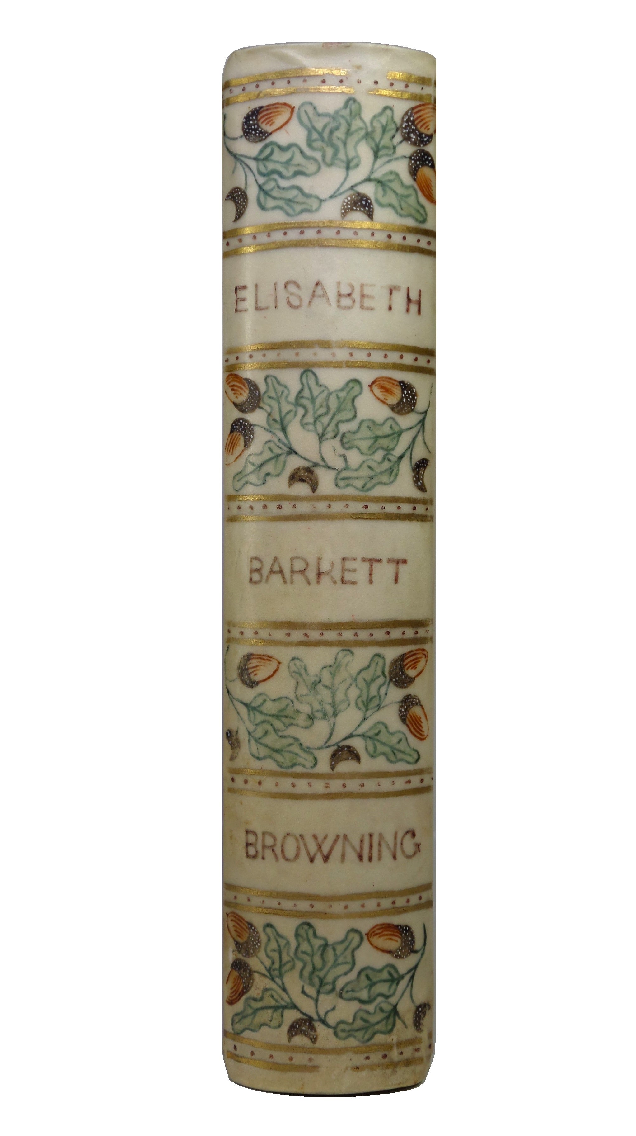 POETRY OF ELIZABETH BARRETT BROWNING 1888-89 ARTS & CRAFTS HAND-PAINTED BINDING