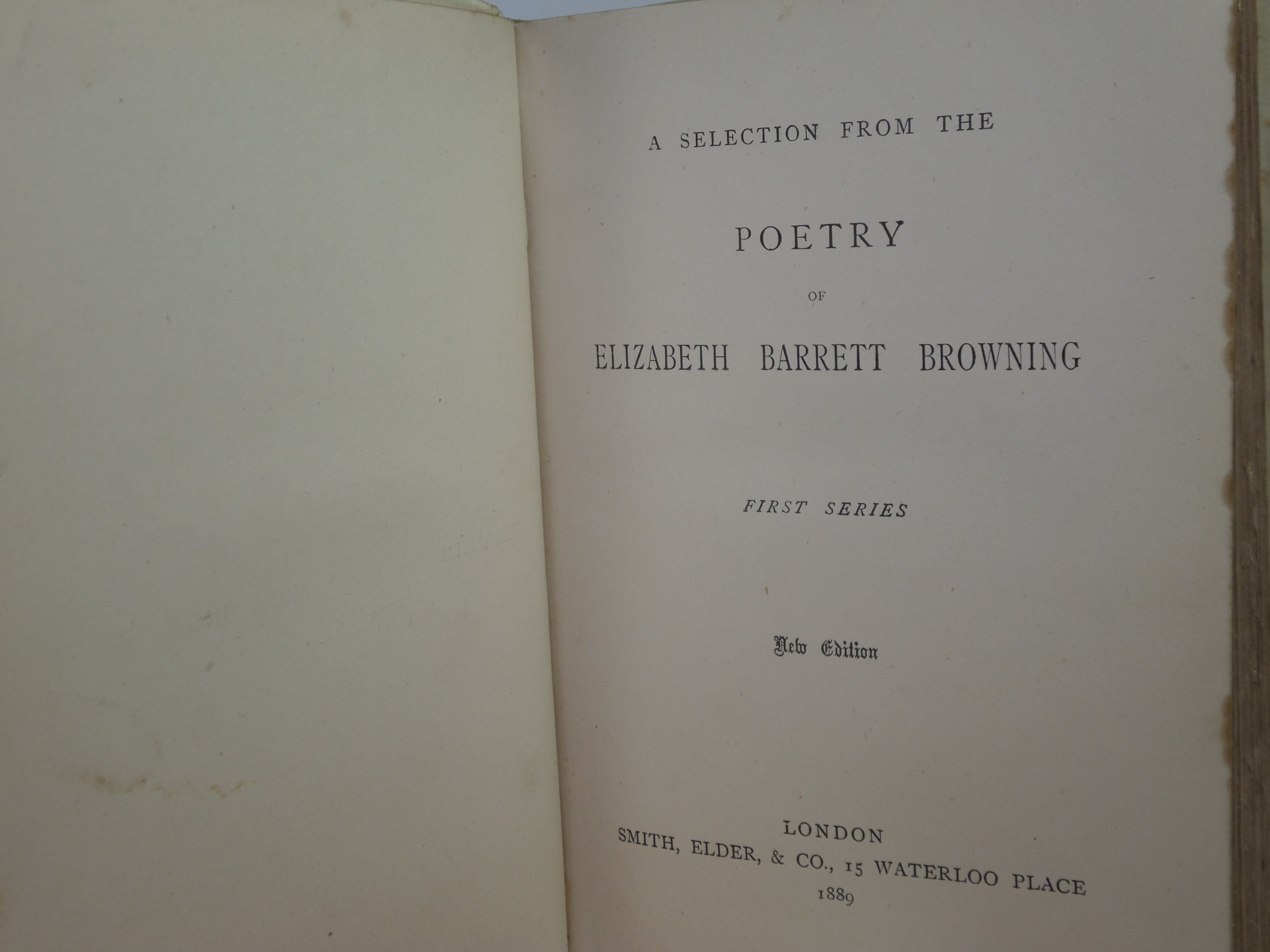 POETRY OF ELIZABETH BARRETT BROWNING 1888-89 ARTS & CRAFTS HAND-PAINTED BINDING