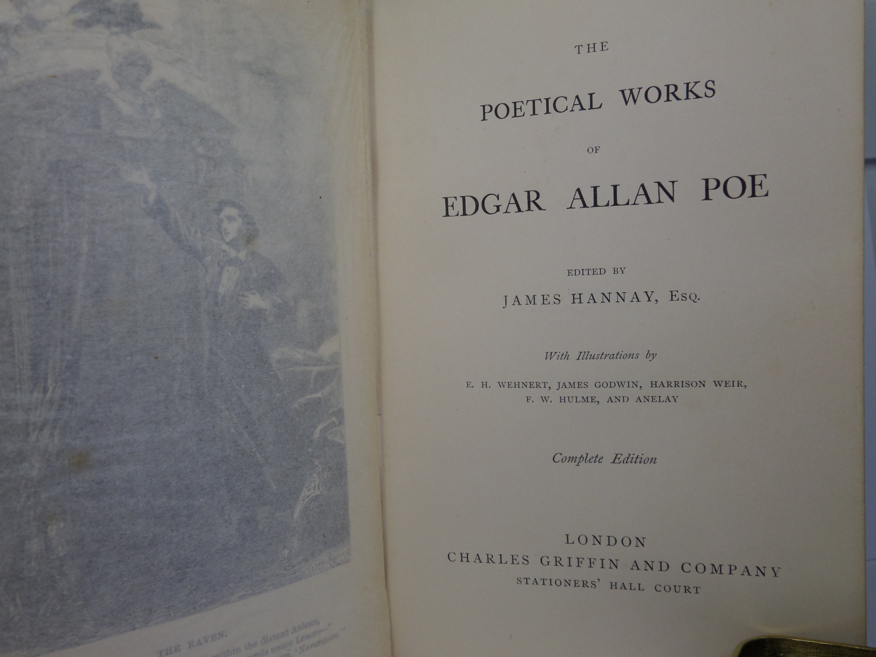 THE POETICAL WORKS OF EDGAR ALLAN POE 1852 COMPLETE EDITION ILLUSTRATED