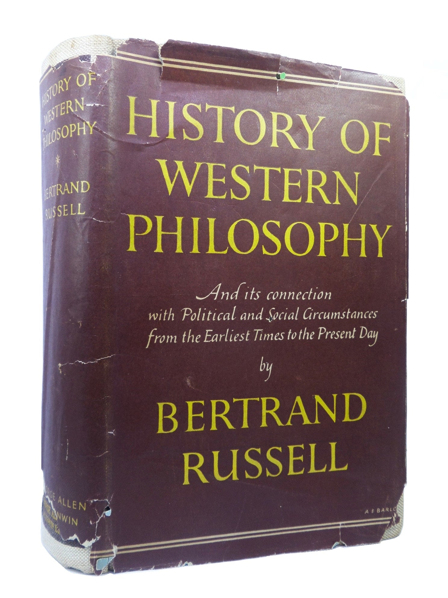 HISTORY OF WESTERN PHILOSOPHY 1946 BERTRAND RUSSELL FIRST EDITION MFR HISTORY OF WESTERN PHILOSOPHY 1946 BERTRAND RUSSELL FIRST EDITION MFR