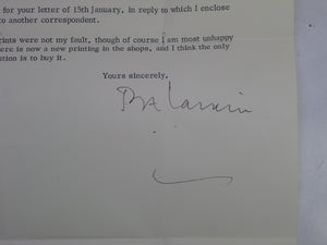 THE LESS DECEIVED WITH TYPED LETTER SIGNED BY PHILIP LARKIN