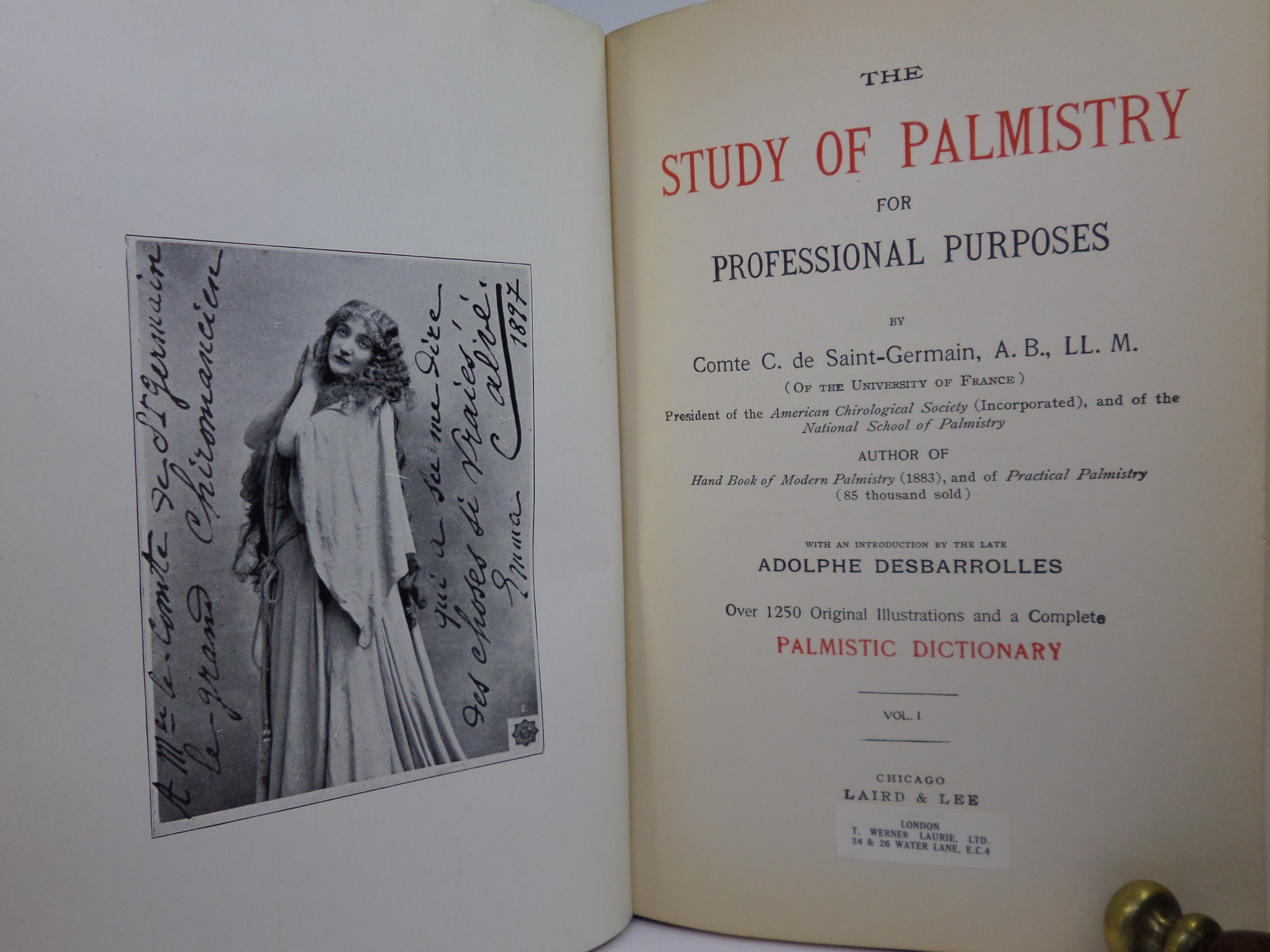 THE STUDY OF PALMISTRY FOR PROFESSIONAL PURPOSES BY COMTE C. DE SAINT-GERMAIN