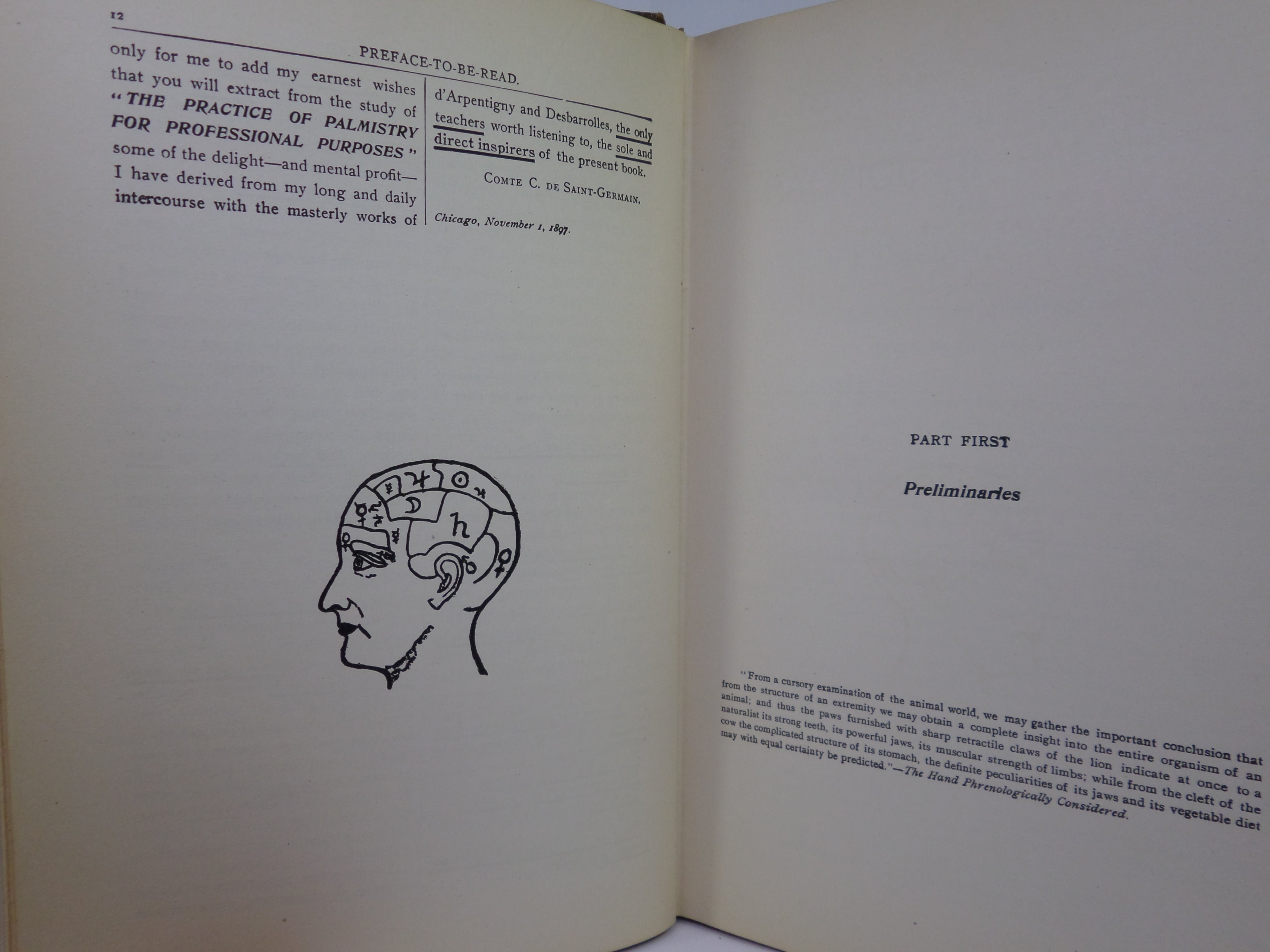 THE STUDY OF PALMISTRY FOR PROFESSIONAL PURPOSES BY COMTE C. DE SAINT-GERMAIN