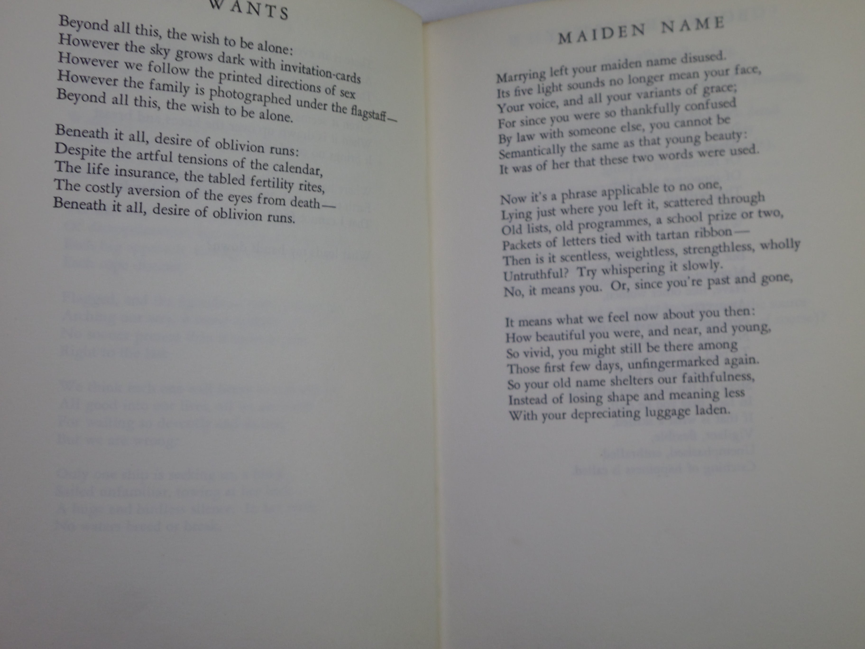 Deceptions By Larkin THE LESS DECEIVED WITH TYPED LETTER SIGNED BY PHILIP LARKIN – MFR Rare ...