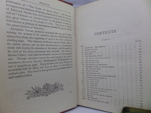 THE COUNT OF MONTE CRISTO BY ALEXANDRE DUMAS CA.1900 LEATHER BINDING