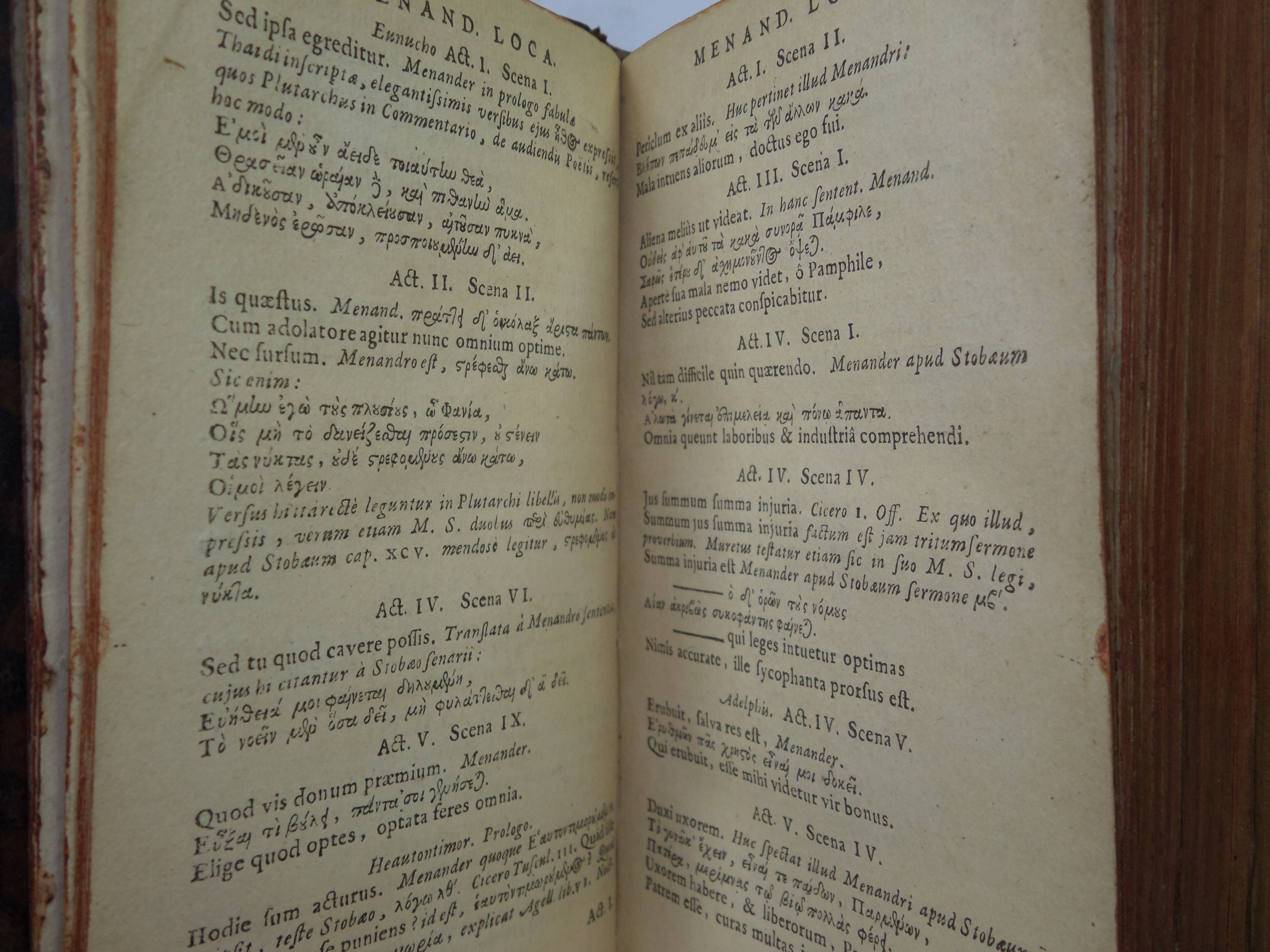 PUB. TERENTII COMOEDIAE SEX EX RECENSIONE HEINSIANA - TERENCE'S SIX COMEDIES 1668 COEVAL LEATHER BINDING