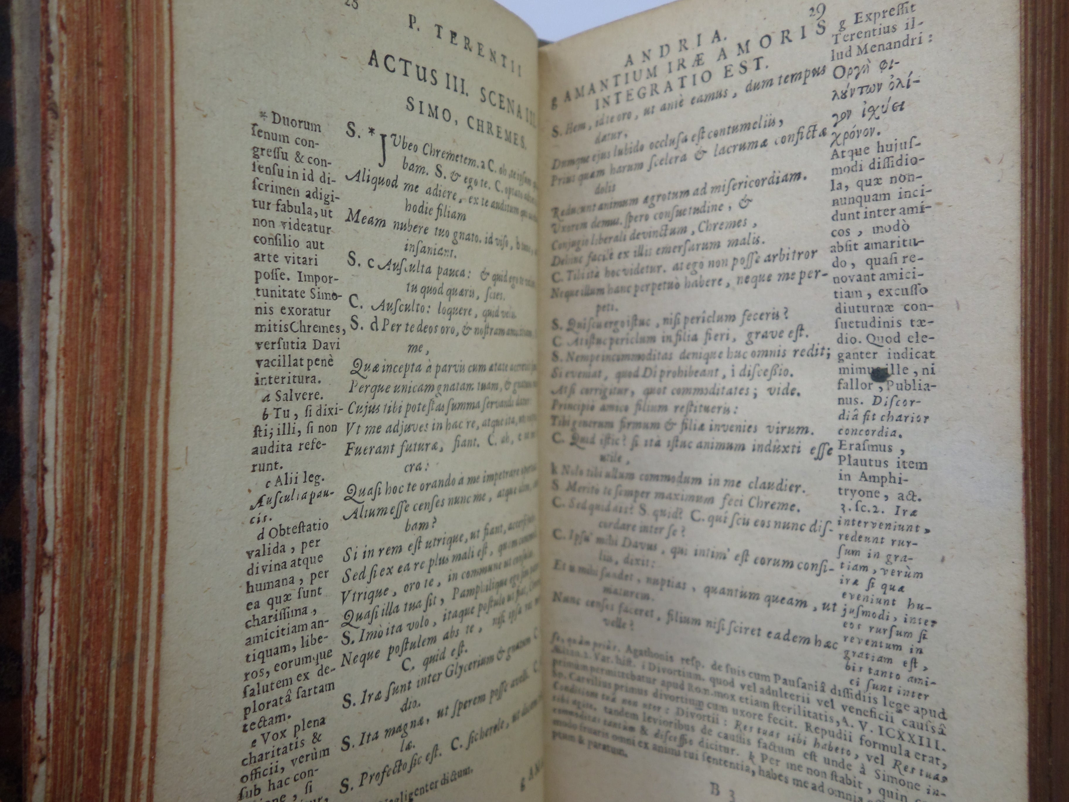 PUB. TERENTII COMOEDIAE SEX EX RECENSIONE HEINSIANA - TERENCE'S SIX COMEDIES 1668 COEVAL LEATHER BINDING