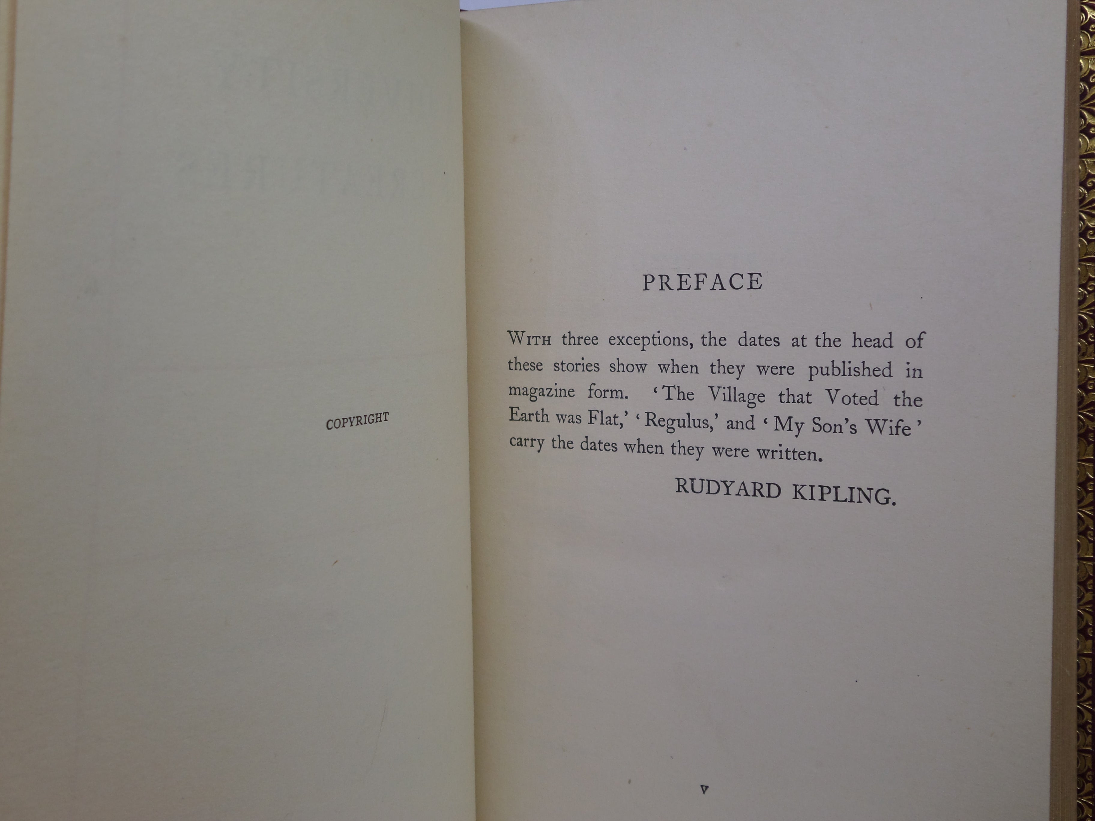A DIVERSITY OF CREATURES 1917 RUDYARD KIPLING FIRST ED. BAYNTUN RIVIERE BINDING