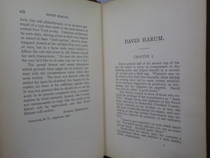 DAVID HARUM BY EDWARD NOYES WESTCOTT 1899 LEATHER BOUND