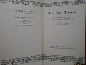 THE TWO TOWERS BY J.R.R. TOLKIEN 1962 FIRST EDITION, NINTH IMPRESSION