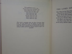 THE RETURN OF THE KING BY J.R.R. TOLKIEN 1962 FIRST EDITION, NINTH IMPRESSION