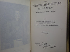 THE FIFTEEN DECISIVE BATTLES OF THE WORLD BY EDWARD CREASY 1906 LEATHER BOUND