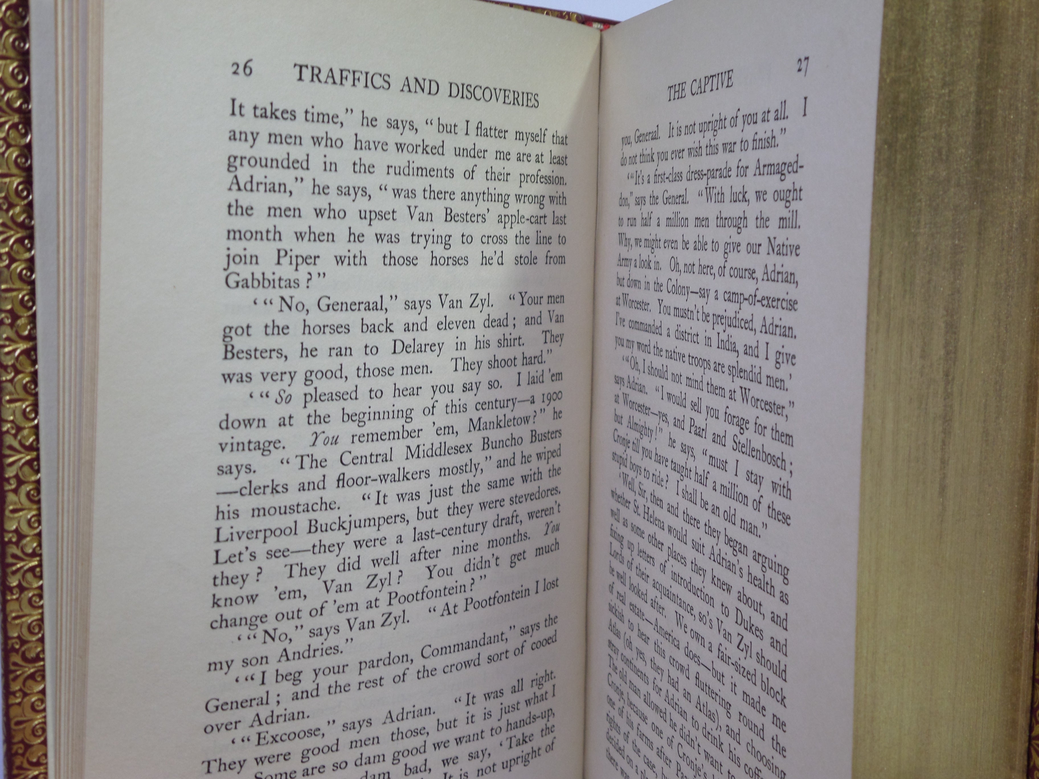 TRAFFICS AND DISCOVERIES 1904 RUDYARD KIPLING FIRST ED. BAYNTUN RIVIERE BINDING