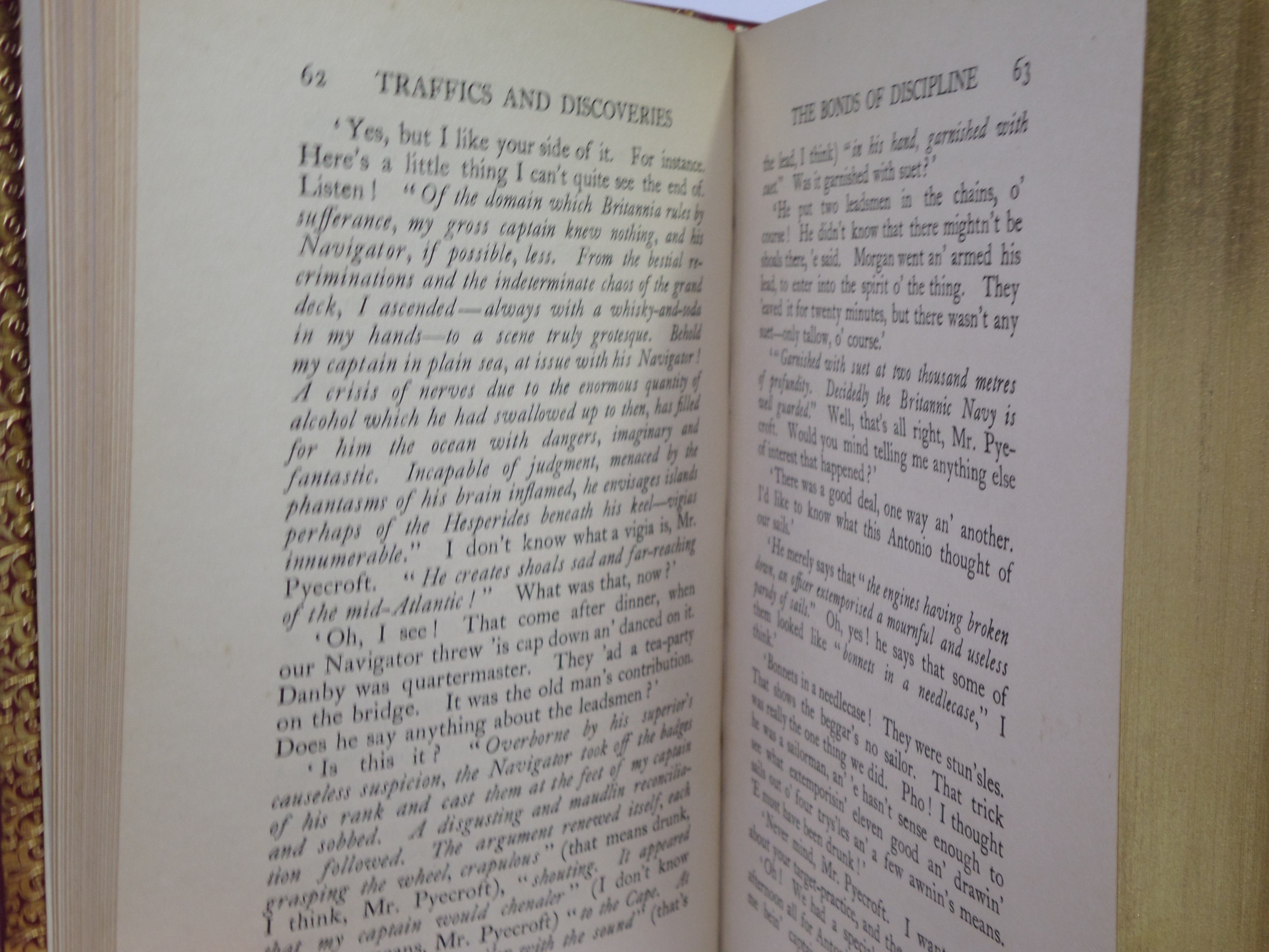 TRAFFICS AND DISCOVERIES 1904 RUDYARD KIPLING FIRST ED. BAYNTUN RIVIERE BINDING