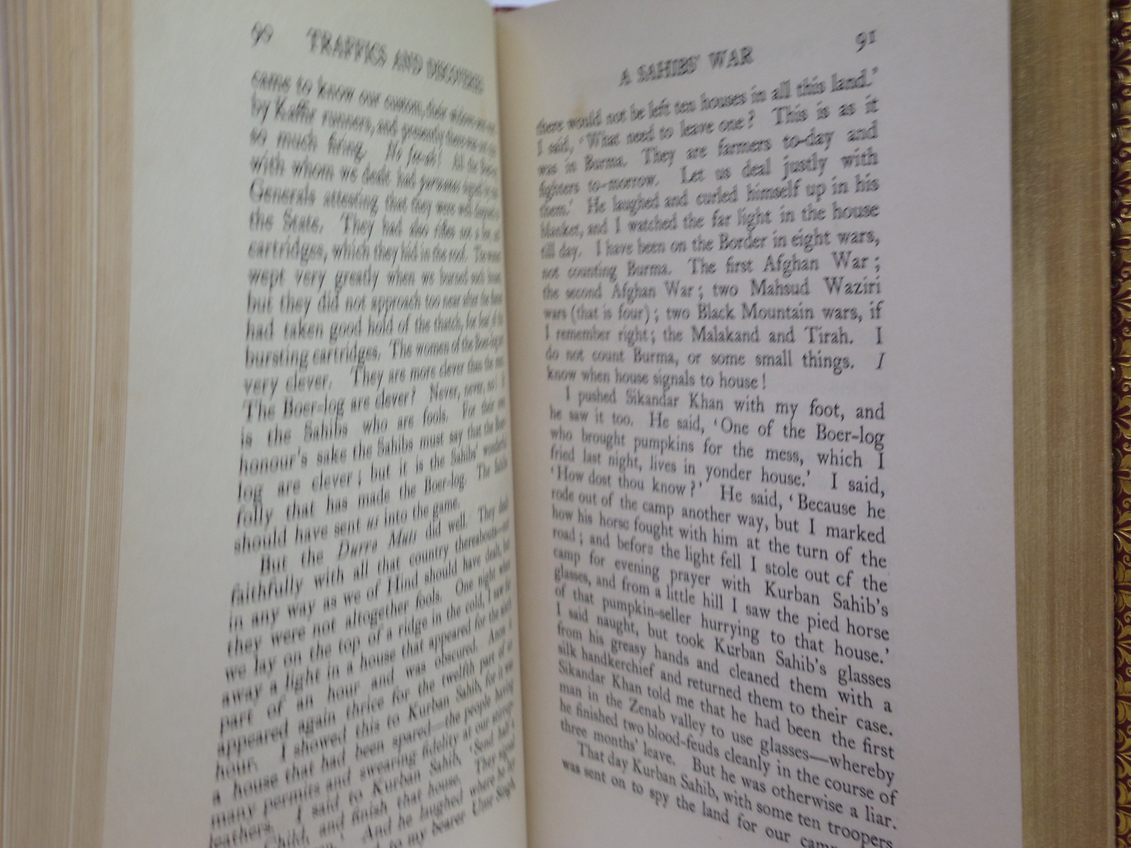 TRAFFICS AND DISCOVERIES 1904 RUDYARD KIPLING FIRST ED. BAYNTUN RIVIERE BINDING