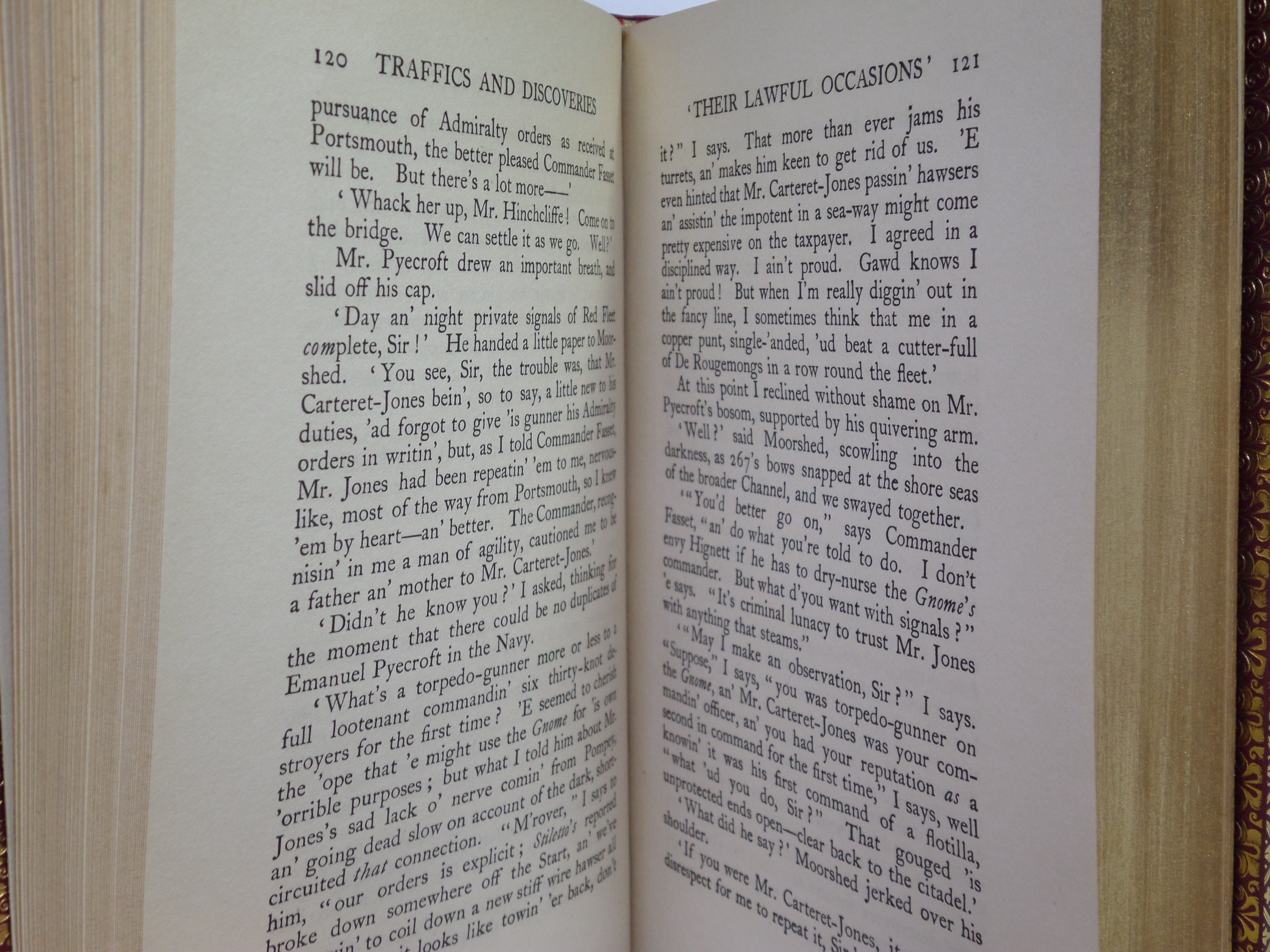 TRAFFICS AND DISCOVERIES 1904 RUDYARD KIPLING FIRST ED. BAYNTUN RIVIERE BINDING