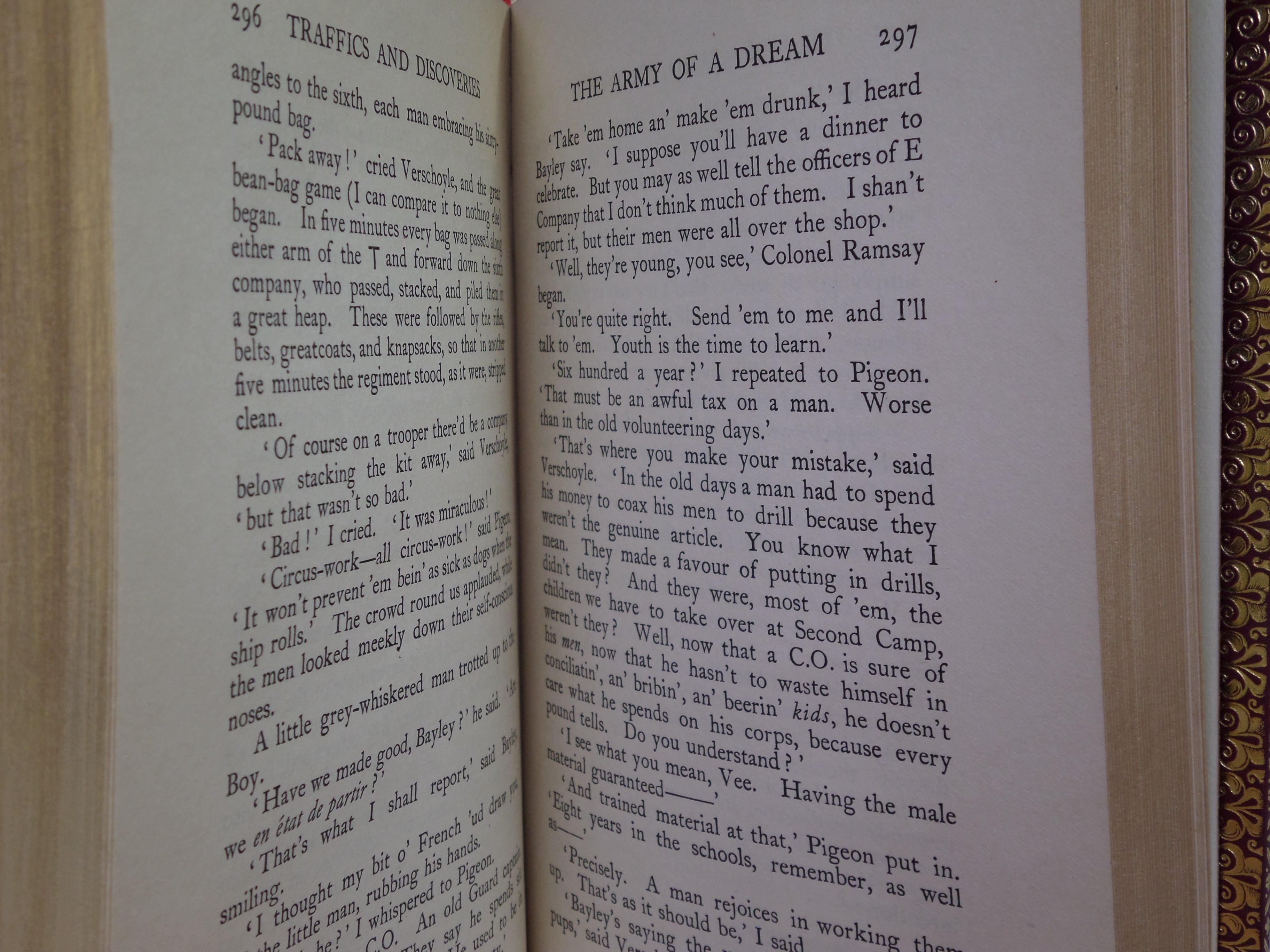 TRAFFICS AND DISCOVERIES 1904 RUDYARD KIPLING FIRST ED. BAYNTUN RIVIERE BINDING
