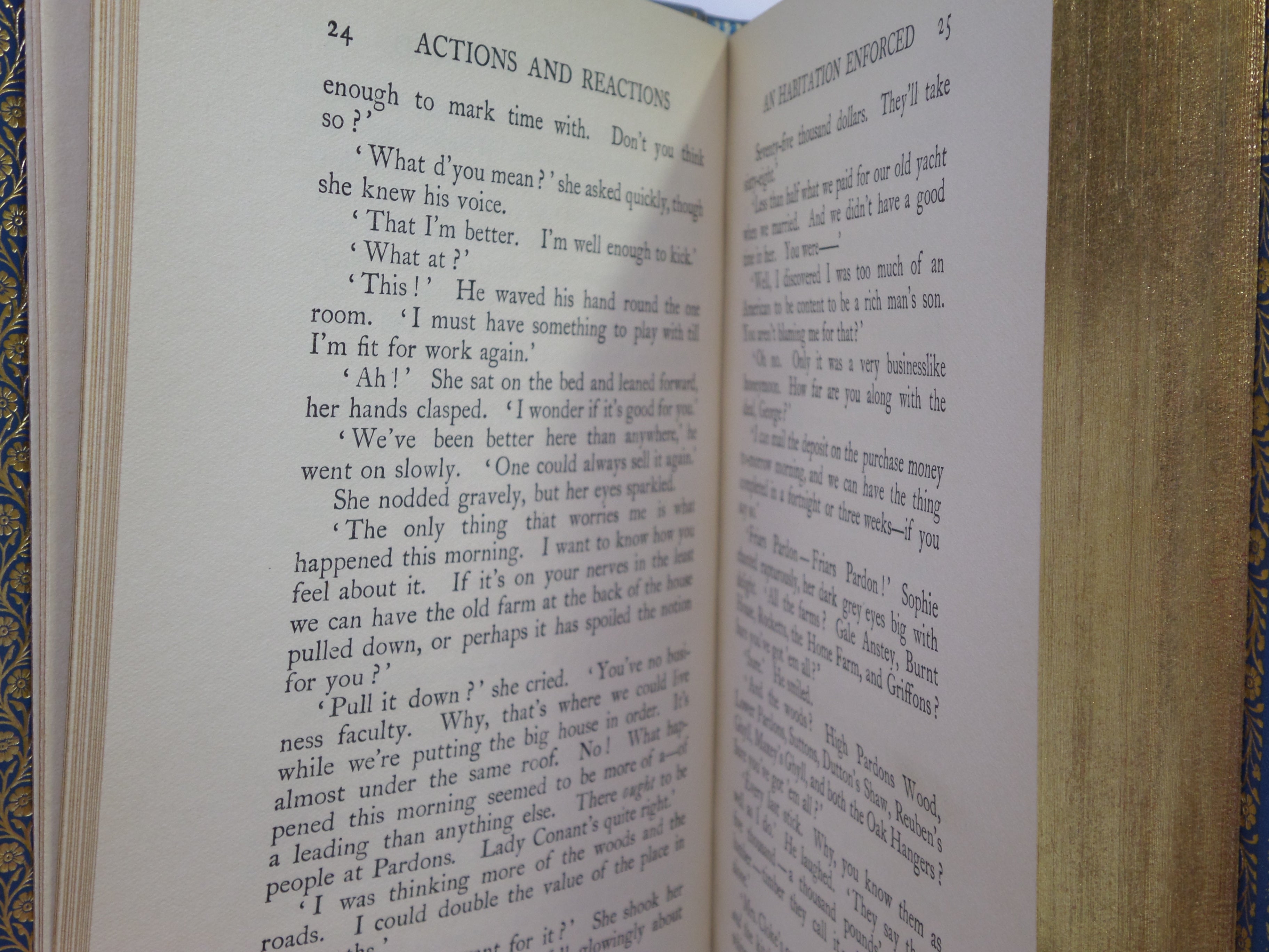 ACTIONS AND REACTIONS BY RUDYARD KIPLING 1909 BAYNTUN BINDING