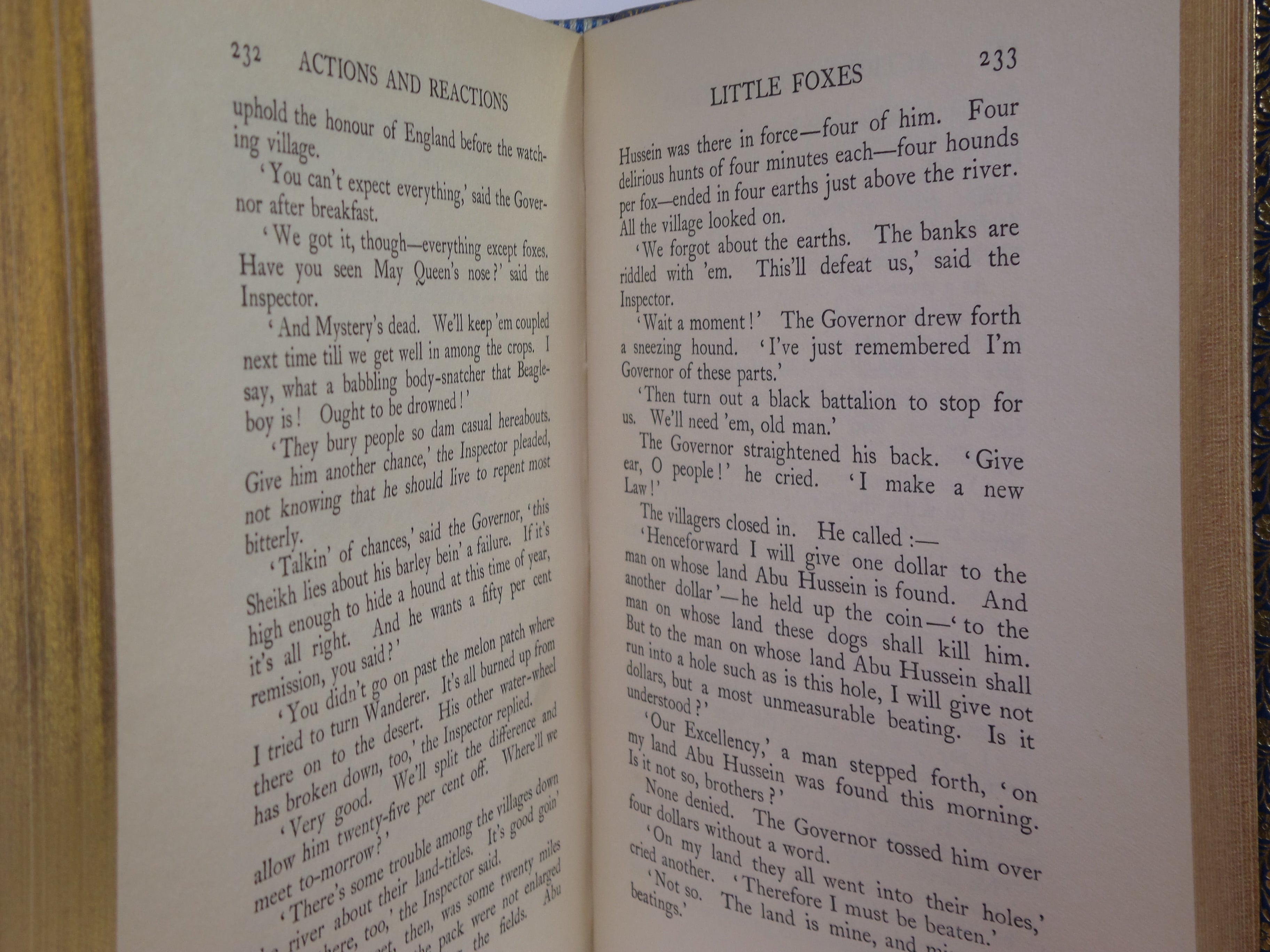 ACTIONS AND REACTIONS BY RUDYARD KIPLING 1909 BAYNTUN BINDING