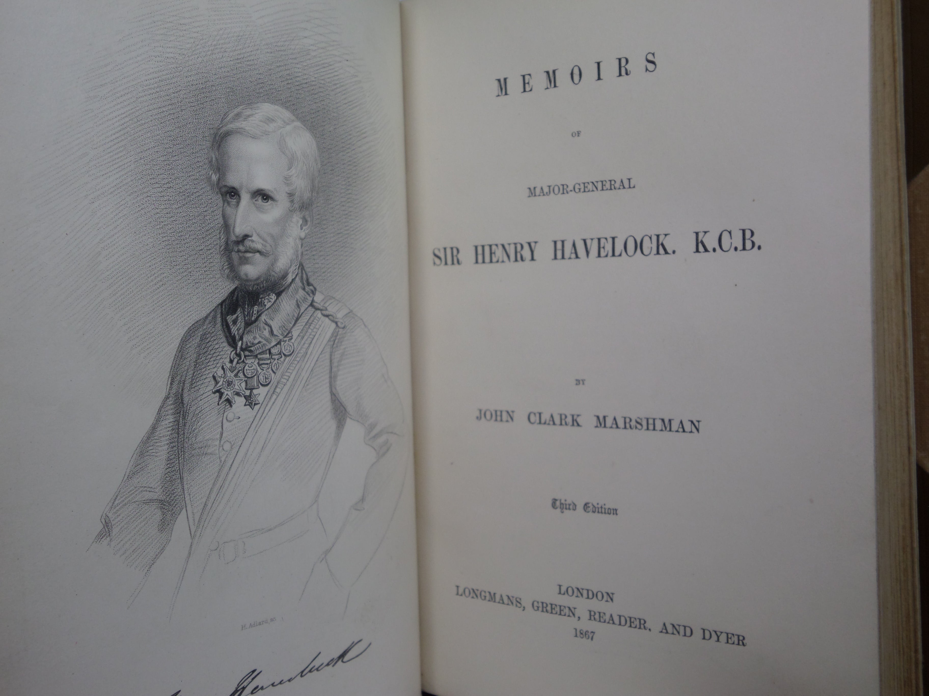 MEMOIRS OF MAJOR-GENERAL SIR HENRY HAVELOCK BY JOHN CLARK MARSHMAN 1867 FINELY BOUND BY BAYNTUN-RIVIERE