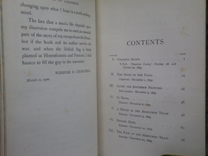 LONDON TO LADYSMITH VIA PRETORIA BY WINSTON SPENCER CHURCHILL 1900 FIRST EDITION LEATHER BOUND BY BICKERS