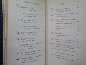 LONDON TO LADYSMITH VIA PRETORIA BY WINSTON SPENCER CHURCHILL 1900 FIRST EDITION LEATHER BOUND BY BICKERS