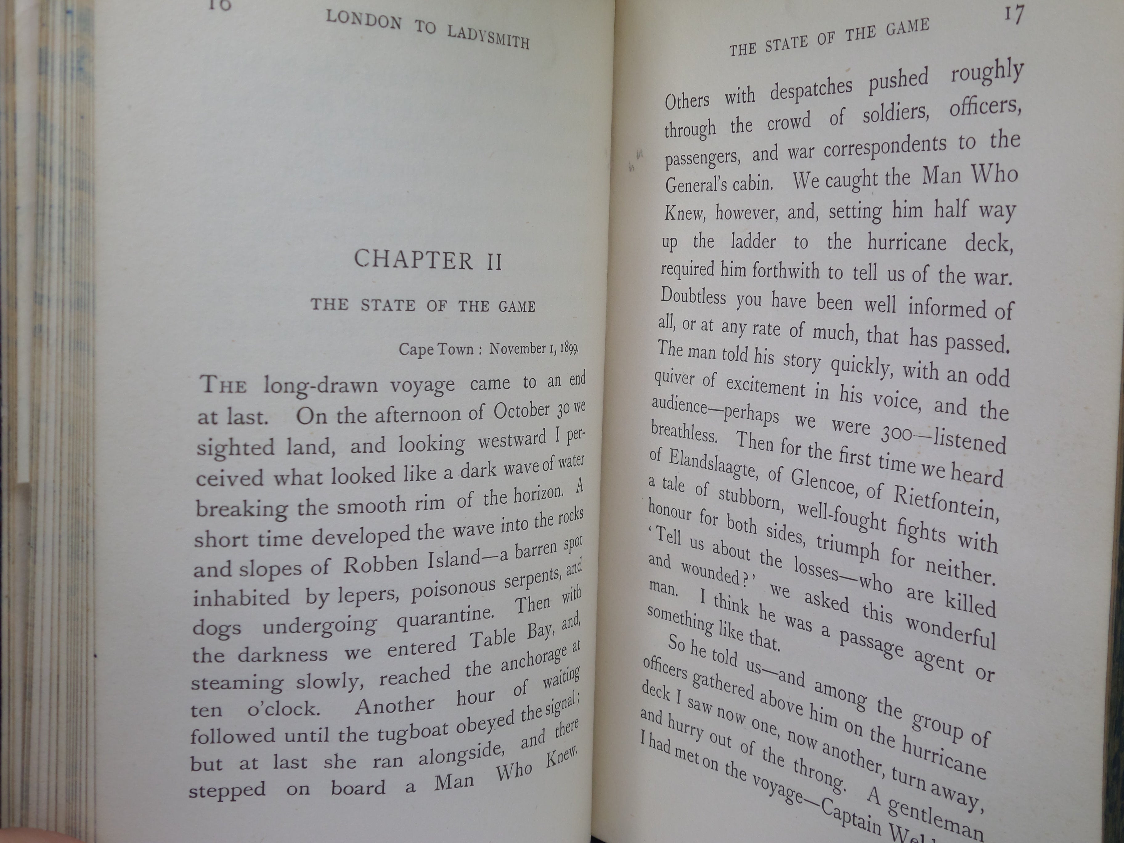 LONDON TO LADYSMITH VIA PRETORIA BY WINSTON SPENCER CHURCHILL 1900 FIRST EDITION LEATHER BOUND BY BICKERS